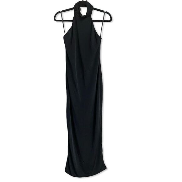 Lovers + Friends Black Halter Maxi Dress x Anja Dujković Ula backless Revolve S - Picture 4 of 9